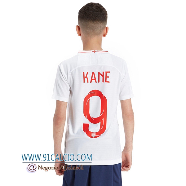 Maglia Inghilterra Bambino Kane 9 Prima 2018 2019 Bianco