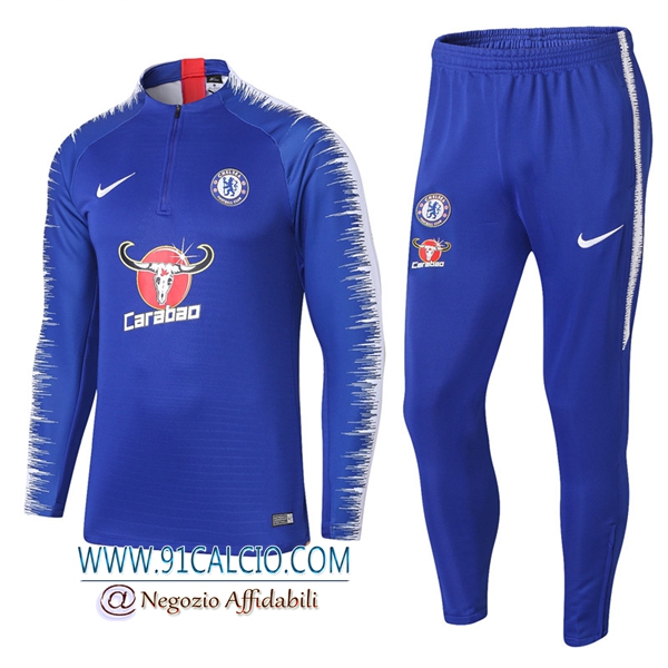 Tuta Allenamento FC Chelsea Blu 2018 2019 | Felpa + Pantaloni