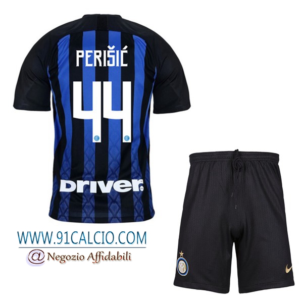 Gara Maglia Inter Milan Bambino PERISIC 44 Prima 2018 2019 Blu/Nero