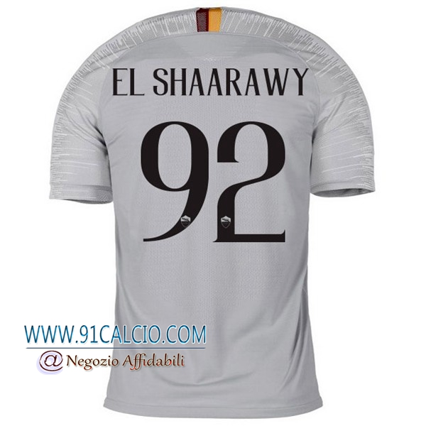 Gara Maglia AS Roma per EL SHAARAWY 92 Seconda 2018 2019 Bianco