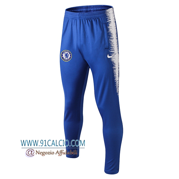 Pantaloni Allenamento FC Chelsea Blu/Bianco 2018 2019 | 91calcio