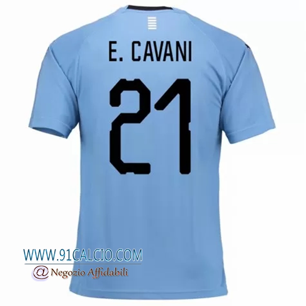 Maglia Uruguay per E.Cavani 21 Prima 2018 2019 Azzurro