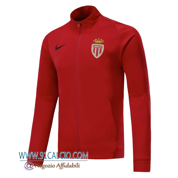 Giacca Calcio AS Monaco Rosso 2017 2018 Giacca Calcio AS Monaco Rosso 2017 2018