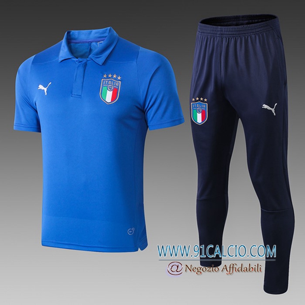 Maglia Polo Italia + Pantaloni Blu 2019 2020