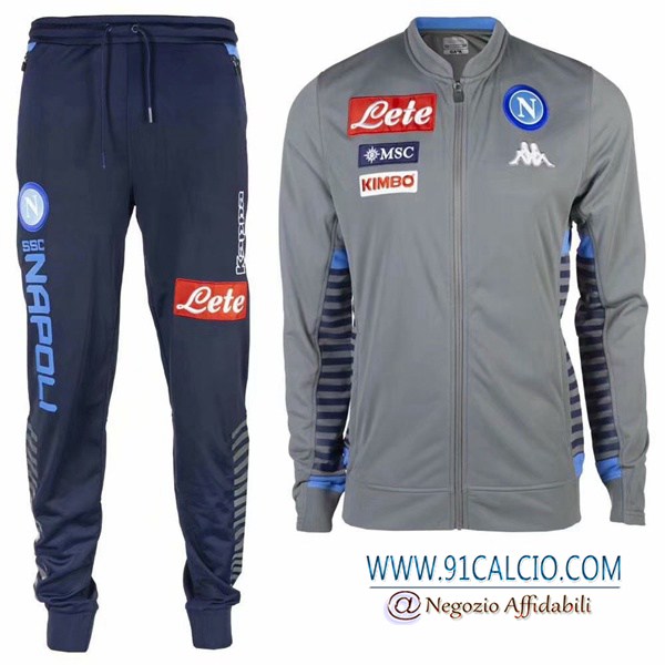 Tuta Allenamento SSC Napoli Grigio 2019 2020 | Giacca + Pantaloni