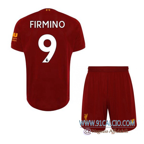 Maglia Calcio FC Liverpool (FIRMINO 9) Bambino Prima 2020 2021 ...
