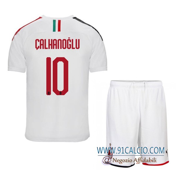Maglia Calcio Milan AC (CALHANOGLU 10) Bambino Seconda 2020 2021 ...