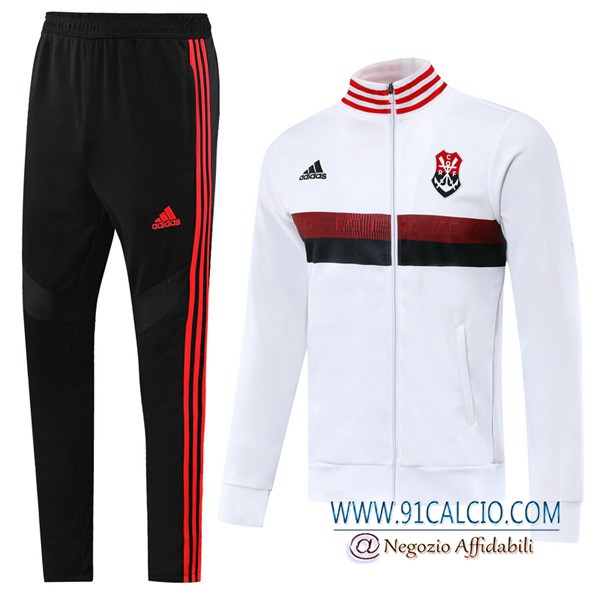 Tuta Allenamento Flamengo Bianco 2019 2020 | Giacca + Pantaloni