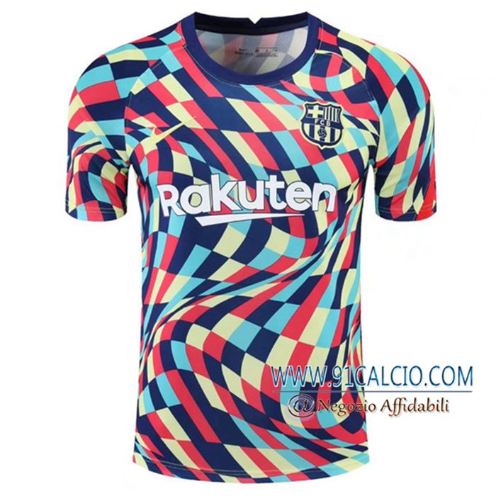 Vendita T Shirt Allenamento FC Barcellona Giallo/Blu/Rosso 2020/2021