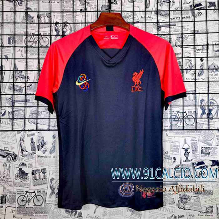 Nuova T Shirt Allenamento FC Liverpool Nero/Rosso 2021/2022