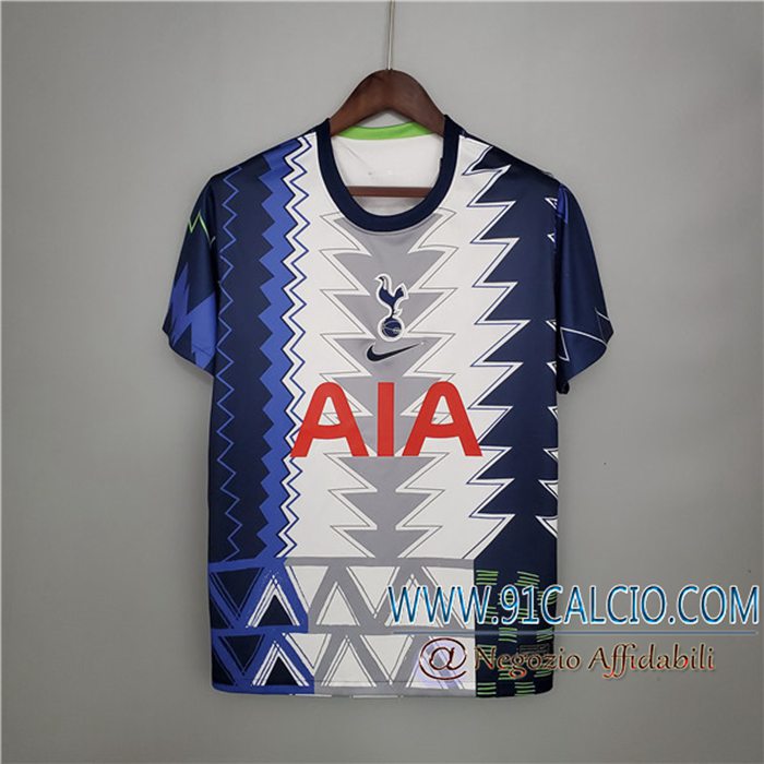Nuove T Shirt Allenamento Tottenham Hotspur Bianca/Blu 2021/2022