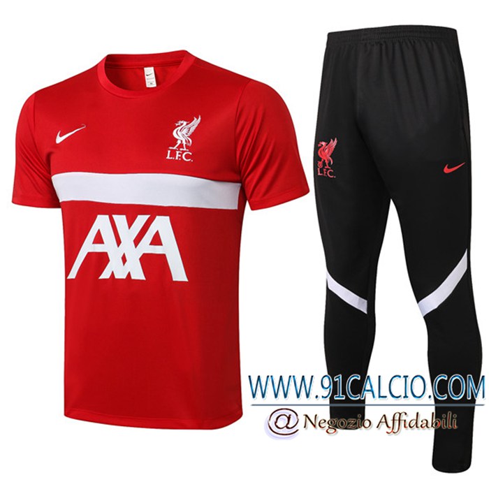 Le Nuove Kit Maglia Allenamento FC Liverpool Pantaloni Rosso ...