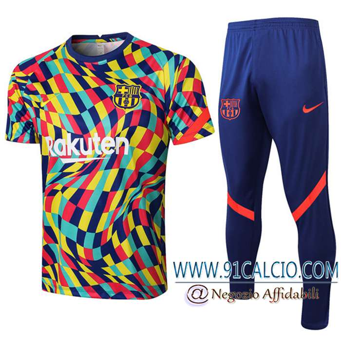 Kit Maglia Allenamento FC Barcellona Pantaloni Nero 2020 2021 ...
