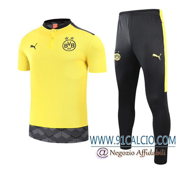 Nuova Kit Maglia Allenamento Dortmund BVB Pantaloni Giallo 2021/2022