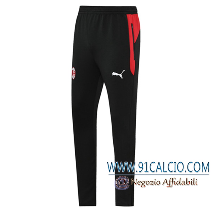 Le Nuove Pantaloni Da Training AC Milan Nero/Rosso 2021/2022