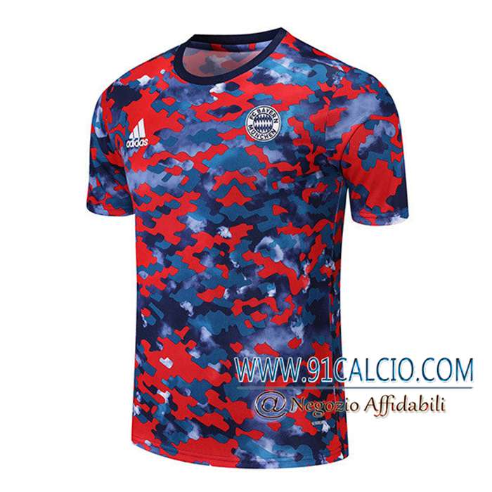 Ingrosso T Shirt Allenamento FC Bayern Monaco Rosso/Blu 2021/2022
