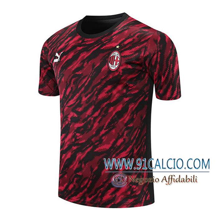 T Shirt Allenamento AC Milan Rosso/Nero 2021/2022