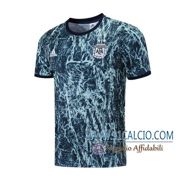 T Shirt Allenamento Argentina Nero/Blu 2021/2022