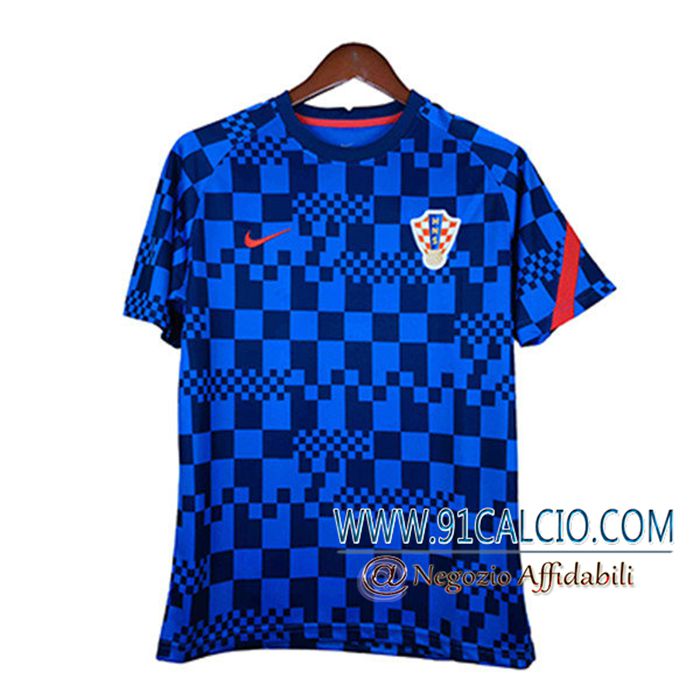 T Shirt Allenamento Croazia Blu 2021/2022 T Shirt Allenamento Croazia Blu 2021/2022