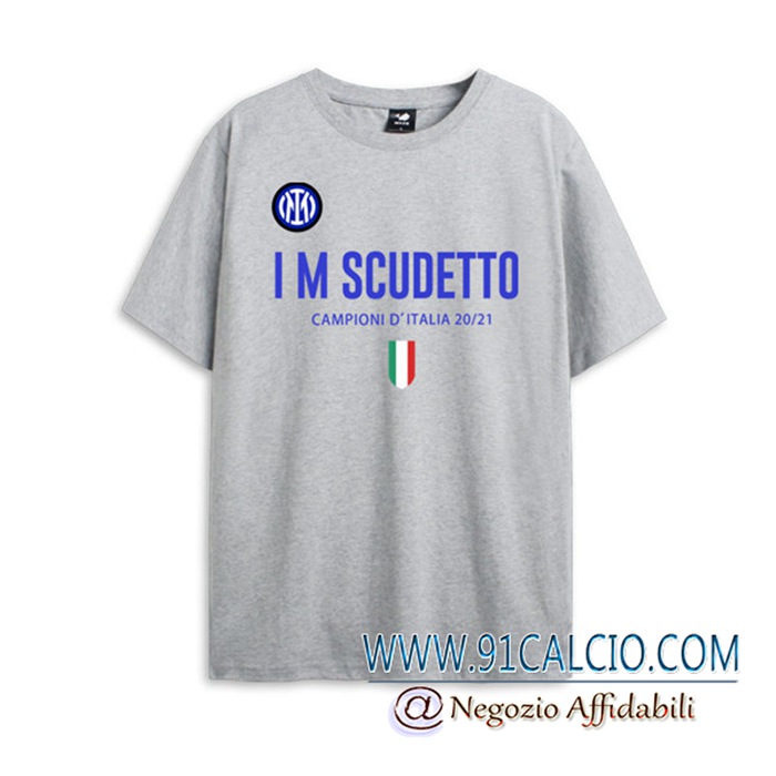 Store T Shirt Allenamento Inter Milan Scudetto Grigio 2021