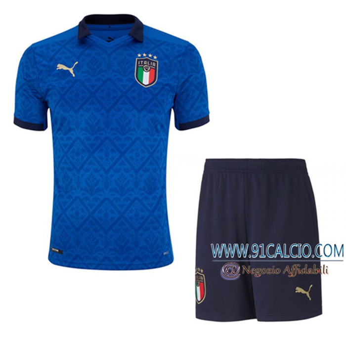 Kit Maglie Calcio Italia Prima Pantaloncini UEFA Euro 2020 ...