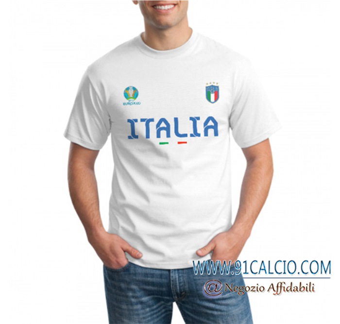 T-Shirts Italia UEFA Euro 2020 Champions Bianca - GXHTS01