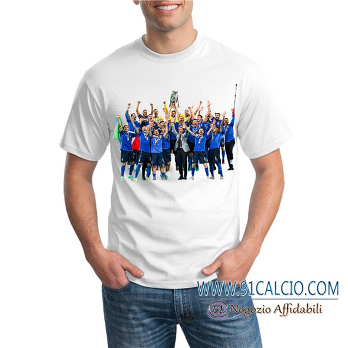 T-Shirts Italia UEFA Euro 2020 Champions Bianca - GXHTS15