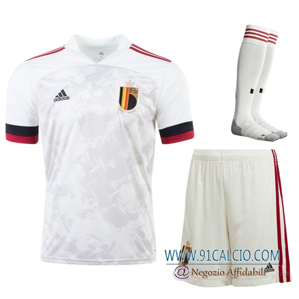 Kit Maglie Calcio Belgio Seconda (Pantaloncini Calzettoni) UEFA ...