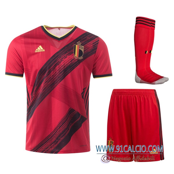 Kit Maglie Calcio Belgio Prima (Pantaloncini+Calzettoni) 2020/2021