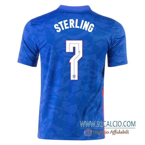 Maglie Calcio Inghilterra (Sterling 7) Seconda UEFA Euro 2020
