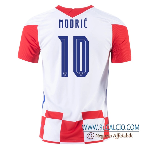Maglie Calcio Croazia Modric 10 Prima 2020 2021 91calcio