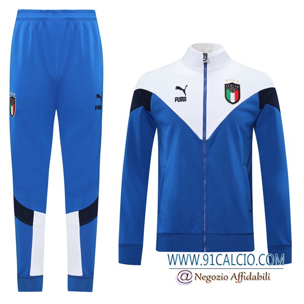 Tuta Allenamento Italia Blu 2020 2021 Giacca + Pantaloni