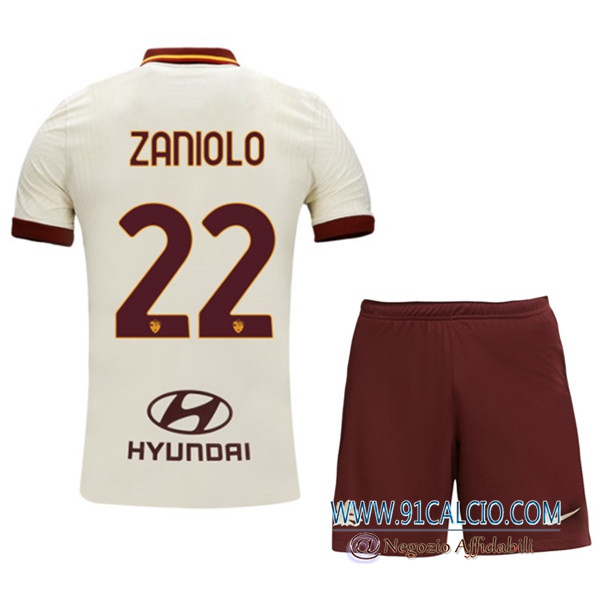 Maglie Calcio AS Roma (ZANIOLO 22) Bambino Seconda 2020/2021 ...