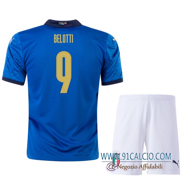 Maglie Calcio UEFA Euro 2020 Italia (BELOTTI 9) Bambino Prima ...