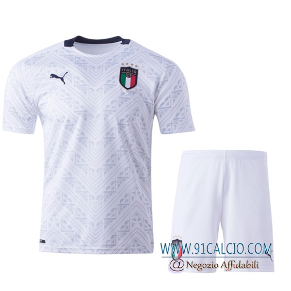 Kit Maglie Calcio Italia Seconda + Pantaloncini UEFA Euro 2020
