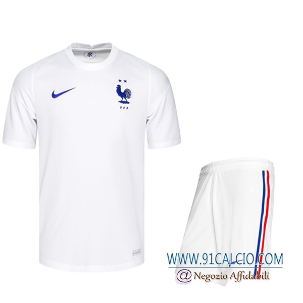 Kit Maglie Calcio Francia Seconda + Pantaloncini UEFA Euro 2020