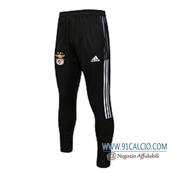 Pantaloni Da Allenamento S.L.Benfica Bianca/Nero 2021/2022 Pantaloni Da Allenamento S.L.Benfica Bianca/Nero 2021/2022