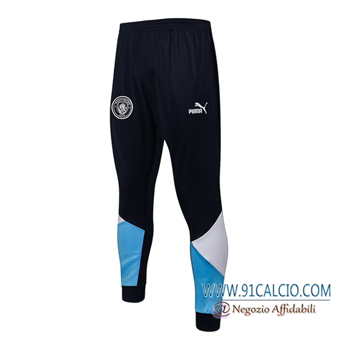 Pantaloni Da Allenamento Manchester City Blu Navy/Blu/Bianca 2021/2022