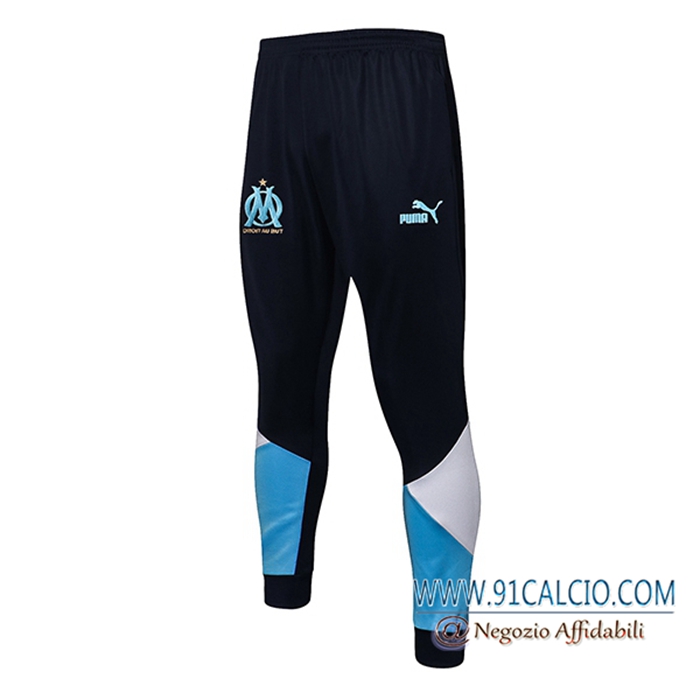 Pantaloni Da Allenamento Marsiglia OM Blu Navy/Bianca/Blu 2021/2022