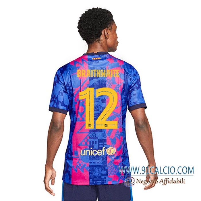Maglie Calcio FC Barcellona (Martin Brathwaie 12) Terza 2021/2022