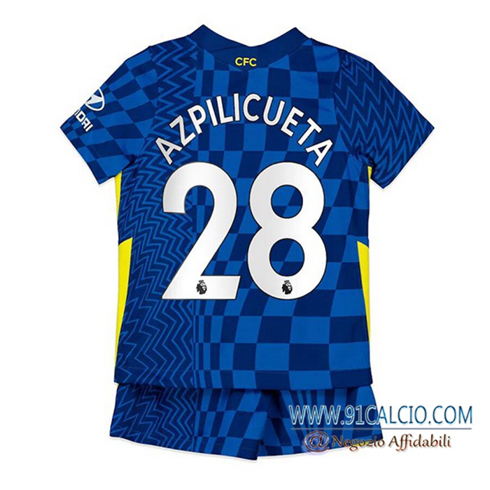 Maglie Calcio FC Chelsea (Azpilicueta 28) Bambino Prima 2021/2022