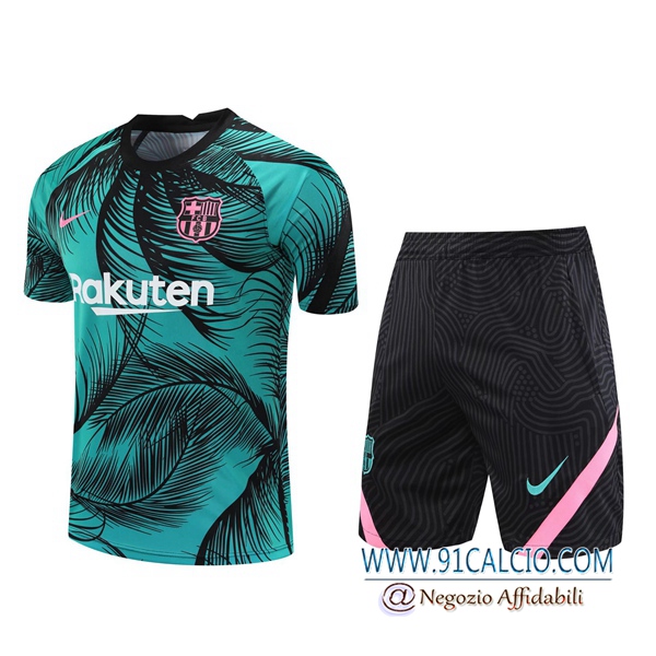 Kit Maglia Allenamento FC Barcellona + Pantaloncinis Blu 2020 2021