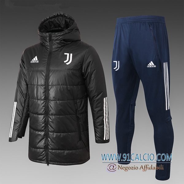 Piumino Calcio Juventus Nero + Pantaloni 2020 2021