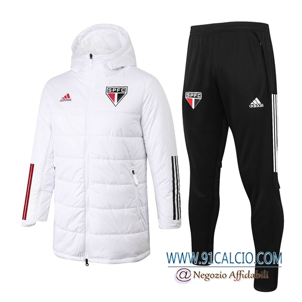 Piumino Calcio Sao Paulo FC Bianco + Pantaloni 2020 2021