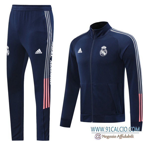 Tuta Allenamento Real Madrid Blu 2020 2021 Giacca Pantaloni ...