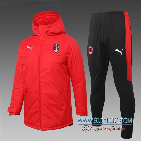 Piumino Calcio Milan AC Rosso + Pantaloni 2020 2021