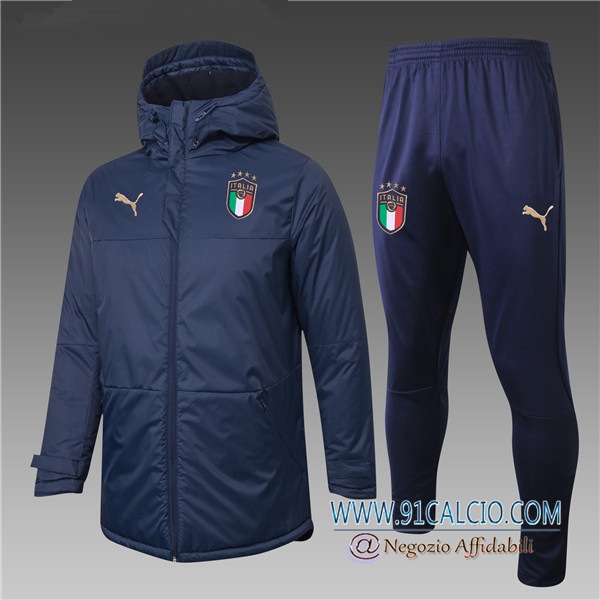Piumino Calcio Italia Blu Marin + Pantaloni 2020 2021
