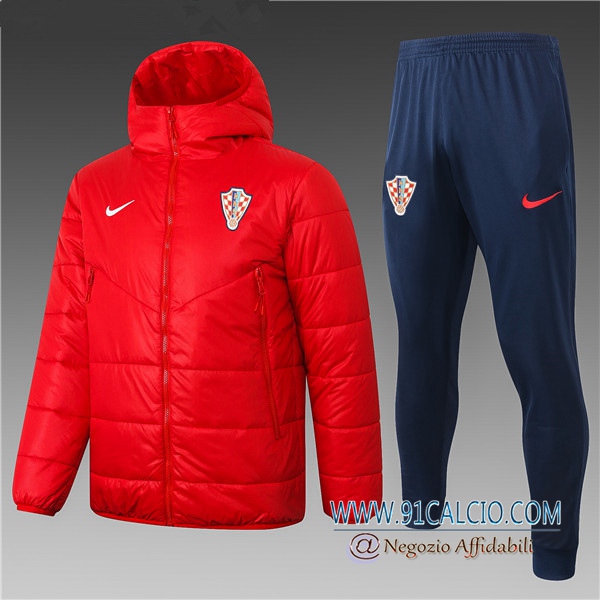 Piumino Calcio Croazia Rosso + Pantaloni 2020 2021