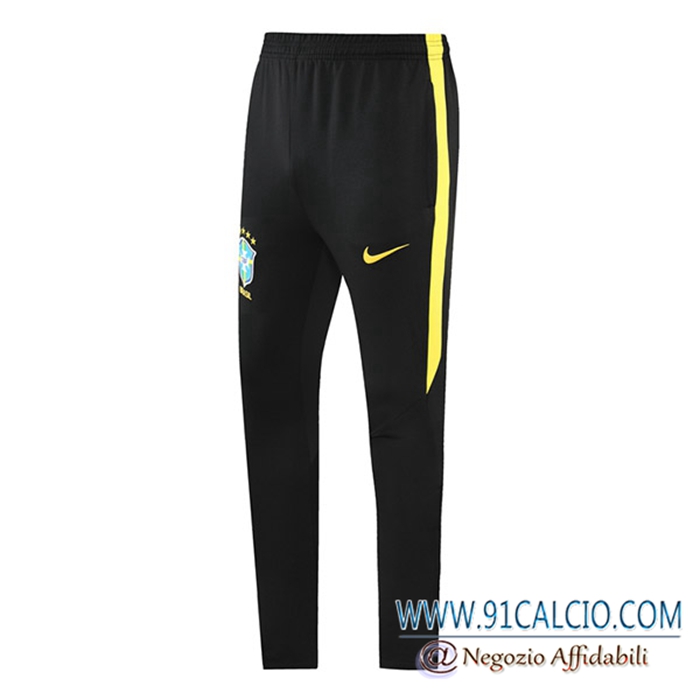 Pantaloni Da Training - Veste Brasile Nero/Giallo 2021/2022