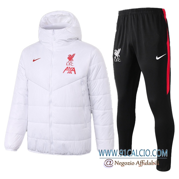 Piumino Calcio FC Liverpool + Pantaloni Bianco 2020 2021